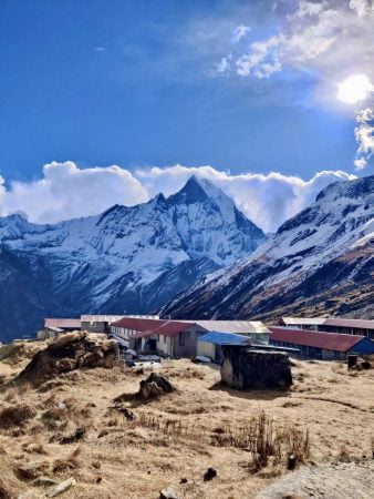 Nepál, Annapurna base camp, 4130 méter magasan.