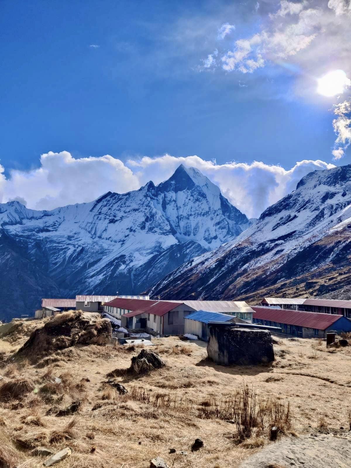 Nepál, Annapurna base camp, 4130 méter magasan.
